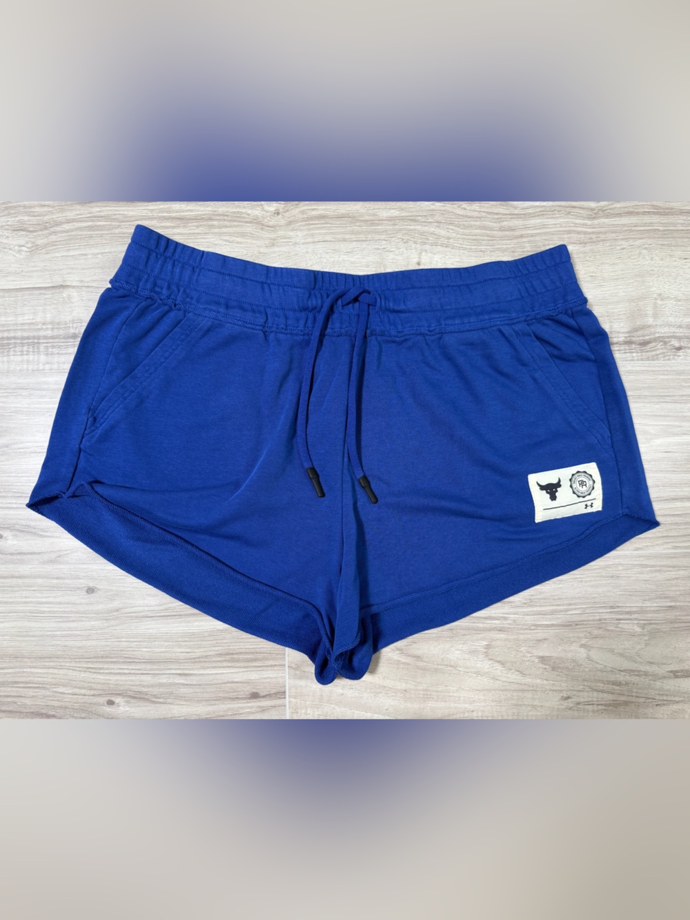 Under Armour Project Rock Women’s Cobalt Blue Athletic Drawstring Shorts